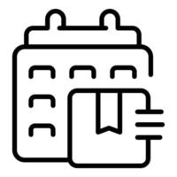 Delivery service icon outline vector. Order shipment vector