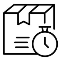 Speed delivery box icon outline vector. Fast package vector