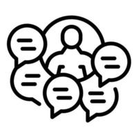 Customer chat icon outline vector. Call support vector