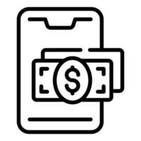 vector de esquema de icono de presupuesto de cliente. costo del cliente
