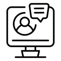 Customer support icon outline vector. Center information vector