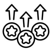 Upgrade rating icon outline vector. Premium level vector