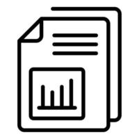 Client report icon outline vector.Survey review vector