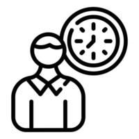 Time control icon outline vector. Business clock vector