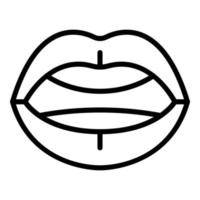 Mouth sync icon outline vector. Alphabet expression vector