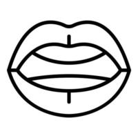 Mouth sync icon outline vector. Alphabet expression vector