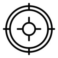 Specific focus icon outline vector. Customer target vector