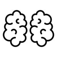 Brain speech icon outline vector. Smart mind vector