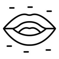 Lip sync animation icon outline vector. Mouth expression vector