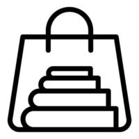 Bookshop icon outline vector. Book shelf vector