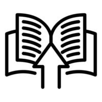 Download book icon outline vector. Ebook literature vector