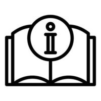 Guide book icon outline vector. Manual information vector