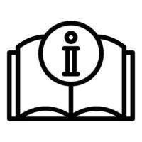 Guide book icon outline vector. Manual information vector