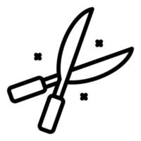 Garden shears icon outline vector. Hedge trimmer vector