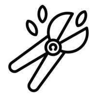 Garden secateurs icon outline vector. Plant pliers vector