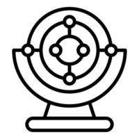 Magnetic pendulum icon outline vector. Magnet telescope vector