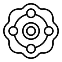 Fidget sensory toy icon outline vector. Pop push vector