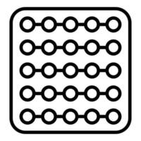 Bubble fidget icon outline vector. Popit toy vector