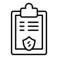 Secured file icon outline vector. Document lock vector