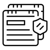 Privacy pages icon outline vector. Data policy vector