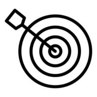 Archery board aim icon outline vector. Target dart vector