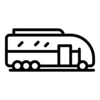 Trip bus icon outline vector. Tourist travel vector