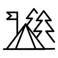 Camping tent icon outline vector. Camp tourist vector