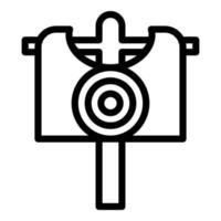 Archery board icon outline vector. Dart target vector