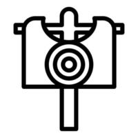 Archery board icon outline vector. Dart target vector