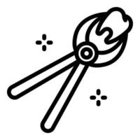 Tooth extraction pliers icon, outline style vector