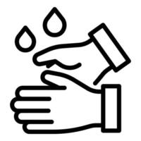 Washing water hands icon, outline style vector