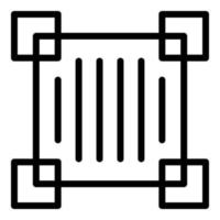 Scanning code frame icon outline vector. Qr scan vector