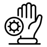 Antibacterial hands icon, outline style vector