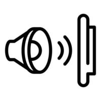 Sound resistant icon, outline style vector