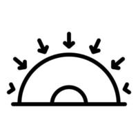 Acoustic soudproof icon, outline style vector