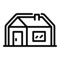 Insulated house icon, outline style vector