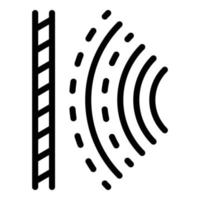 icono de señal de audio, estilo de contorno vector