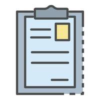 Paper holder icon color outline vector