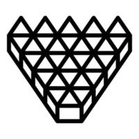Protective noise foam icon, outline style vector