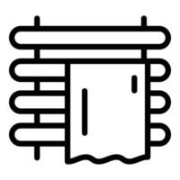 Bath warm rail icon, outline style vector