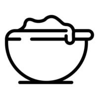 Full bathtub icon, outline style vector