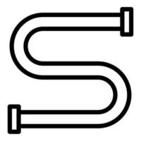 Towel dry snake icon, outline style vector