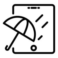 Waterproof glass icon, outline style vector