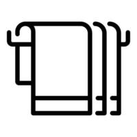 icono de toallas de baño, estilo de contorno vector