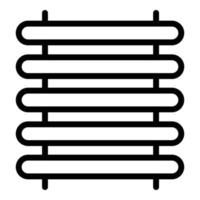 Warm towel rail icon, outline style vector