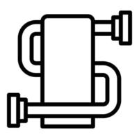 Towel rail snake icon, outline style vector