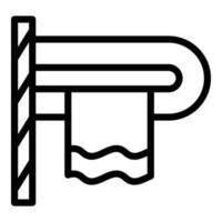 icono de toallero de calor, estilo de esquema vector