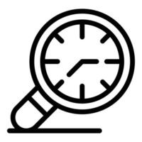 icono de reloj de bolsillo, estilo de contorno vector