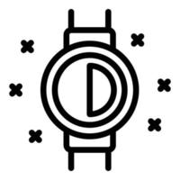 Sport gym watch icon, outline style vector