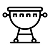 Mobile brazier icon, outline style vector